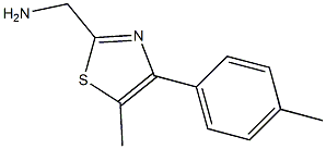 [5-methyl-4-(4-methylphenyl)-1,3-thiazol-2-yl]methanamine Struktur