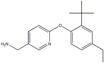 [6-(2-tert-butyl-4-ethylphenoxy)pyridin-3-yl]methanamine Struktur