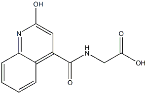 {[(2-hydroxyquinolin-4-yl)carbonyl]amino}acetic acid Struktur