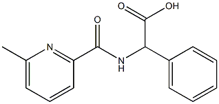 {[(6-methylpyridin-2-yl)carbonyl]amino}(phenyl)acetic acid Struktur