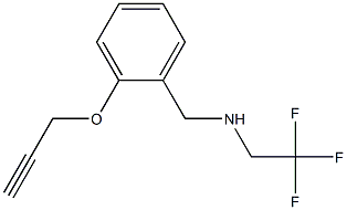 {[2-(prop-2-yn-1-yloxy)phenyl]methyl}(2,2,2-trifluoroethyl)amine Struktur