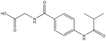 {[4-(isobutyrylamino)benzoyl]amino}acetic acid Struktur