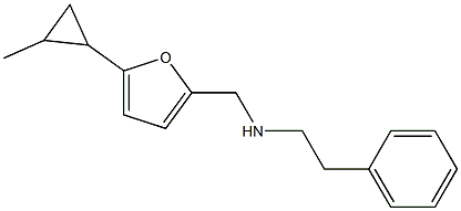 {[5-(2-methylcyclopropyl)furan-2-yl]methyl}(2-phenylethyl)amine Struktur