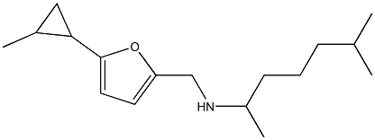 {[5-(2-methylcyclopropyl)furan-2-yl]methyl}(6-methylheptan-2-yl)amine Struktur