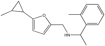 {[5-(2-methylcyclopropyl)furan-2-yl]methyl}[1-(2-methylphenyl)ethyl]amine Struktur