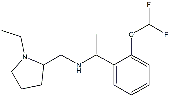 {1-[2-(difluoromethoxy)phenyl]ethyl}[(1-ethylpyrrolidin-2-yl)methyl]amine Struktur