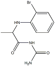 {2-[(2-bromophenyl)amino]propanoyl}urea Struktur