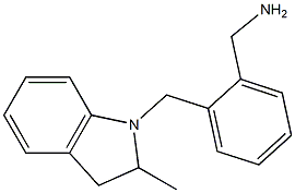 {2-[(2-methyl-2,3-dihydro-1H-indol-1-yl)methyl]phenyl}methanamine Struktur