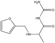 {2-[(furan-2-ylmethyl)amino]propanoyl}urea Struktur