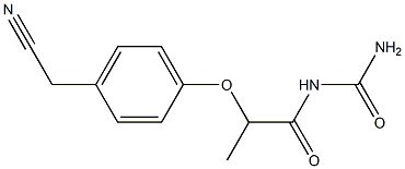 {2-[4-(cyanomethyl)phenoxy]propanoyl}urea Struktur