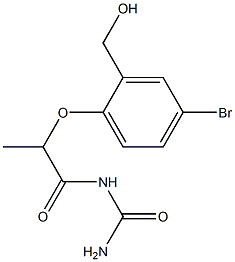 {2-[4-bromo-2-(hydroxymethyl)phenoxy]propanoyl}urea Struktur