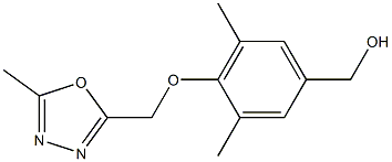 {3,5-dimethyl-4-[(5-methyl-1,3,4-oxadiazol-2-yl)methoxy]phenyl}methanol Struktur