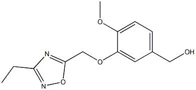 {3-[(3-ethyl-1,2,4-oxadiazol-5-yl)methoxy]-4-methoxyphenyl}methanol Struktur