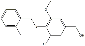 {3-chloro-5-methoxy-4-[(2-methylphenyl)methoxy]phenyl}methanol Struktur