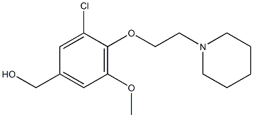 {3-chloro-5-methoxy-4-[2-(piperidin-1-yl)ethoxy]phenyl}methanol Struktur