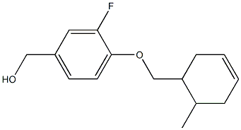 {3-fluoro-4-[(6-methylcyclohex-3-en-1-yl)methoxy]phenyl}methanol Struktur