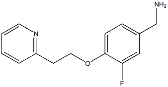 {3-fluoro-4-[2-(pyridin-2-yl)ethoxy]phenyl}methanamine Struktur