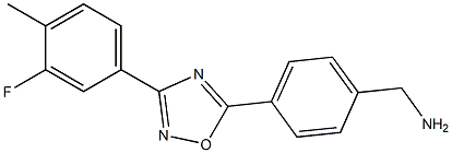 {4-[3-(3-fluoro-4-methylphenyl)-1,2,4-oxadiazol-5-yl]phenyl}methanamine Struktur