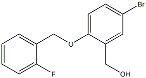 {5-bromo-2-[(2-fluorophenyl)methoxy]phenyl}methanol Struktur