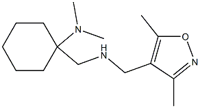 1-({[(3,5-dimethyl-1,2-oxazol-4-yl)methyl]amino}methyl)-N,N-dimethylcyclohexan-1-amine Struktur