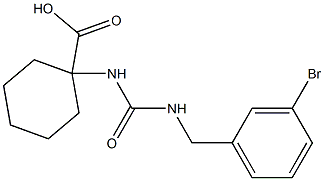 1-({[(3-bromophenyl)methyl]carbamoyl}amino)cyclohexane-1-carboxylic acid Struktur