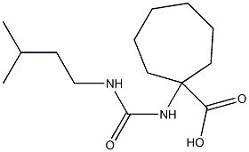 1-({[(3-methylbutyl)amino]carbonyl}amino)cycloheptanecarboxylic acid Struktur