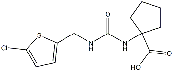 1-({[(5-chlorothiophen-2-yl)methyl]carbamoyl}amino)cyclopentane-1-carboxylic acid Struktur