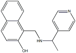 1-({[1-(pyridin-4-yl)ethyl]amino}methyl)naphthalen-2-ol Struktur