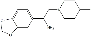 1-(1,3-benzodioxol-5-yl)-2-(4-methylpiperidin-1-yl)ethanamine Struktur