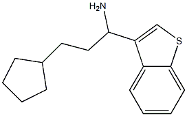 1-(1-benzothiophen-3-yl)-3-cyclopentylpropan-1-amine Struktur