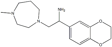 1-(2,3-dihydro-1,4-benzodioxin-6-yl)-2-(4-methyl-1,4-diazepan-1-yl)ethan-1-amine Struktur