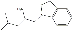 1-(2,3-dihydro-1H-indol-1-yl)-4-methylpentan-2-amine Struktur