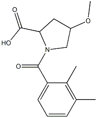 1-(2,3-dimethylbenzoyl)-4-methoxypyrrolidine-2-carboxylic acid Struktur