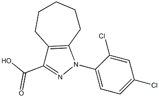 1-(2,4-dichlorophenyl)-1,4,5,6,7,8-hexahydrocyclohepta[c]pyrazole-3-carboxylic acid Struktur