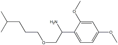 1-(2,4-dimethoxyphenyl)-2-[(4-methylpentyl)oxy]ethan-1-amine Struktur