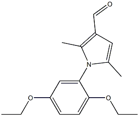 1-(2,5-diethoxyphenyl)-2,5-dimethyl-1H-pyrrole-3-carbaldehyde Struktur