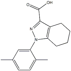 1-(2,5-dimethylphenyl)-4,5,6,7-tetrahydro-1H-indazole-3-carboxylic acid Struktur