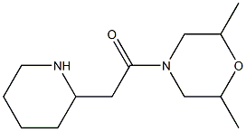 1-(2,6-dimethylmorpholin-4-yl)-2-(piperidin-2-yl)ethan-1-one Struktur