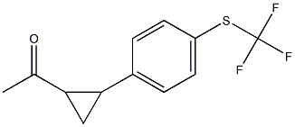 1-(2-{4-[(trifluoromethyl)sulfanyl]phenyl}cyclopropyl)ethan-1-one Struktur