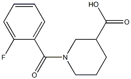 1-(2-fluorobenzoyl)piperidine-3-carboxylic acid Struktur