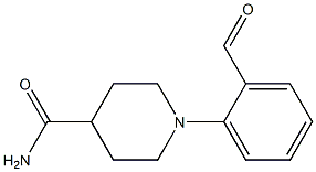 1-(2-formylphenyl)piperidine-4-carboxamide Struktur