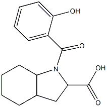 1-(2-hydroxybenzoyl)octahydro-1H-indole-2-carboxylic acid Struktur