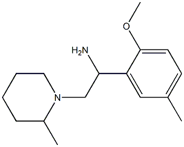 1-(2-methoxy-5-methylphenyl)-2-(2-methylpiperidin-1-yl)ethanamine Struktur