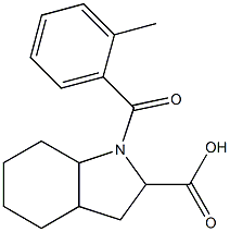 1-(2-methylbenzoyl)octahydro-1H-indole-2-carboxylic acid Struktur