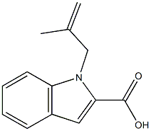 1-(2-methylprop-2-en-1-yl)-1H-indole-2-carboxylic acid Struktur