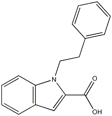 1-(2-phenylethyl)-1H-indole-2-carboxylic acid Struktur