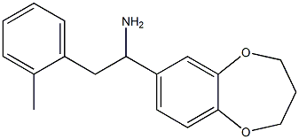 1-(3,4-dihydro-2H-1,5-benzodioxepin-7-yl)-2-(2-methylphenyl)ethan-1-amine Struktur