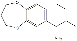 1-(3,4-dihydro-2H-1,5-benzodioxepin-7-yl)-2-methylbutan-1-amine Struktur