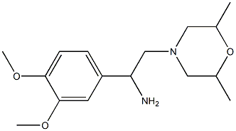 1-(3,4-dimethoxyphenyl)-2-(2,6-dimethylmorpholin-4-yl)ethanamine Struktur