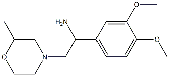 1-(3,4-dimethoxyphenyl)-2-(2-methylmorpholin-4-yl)ethanamine Struktur